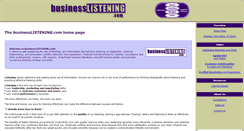 Desktop Screenshot of businesslistening.com