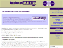 Tablet Screenshot of businesslistening.com